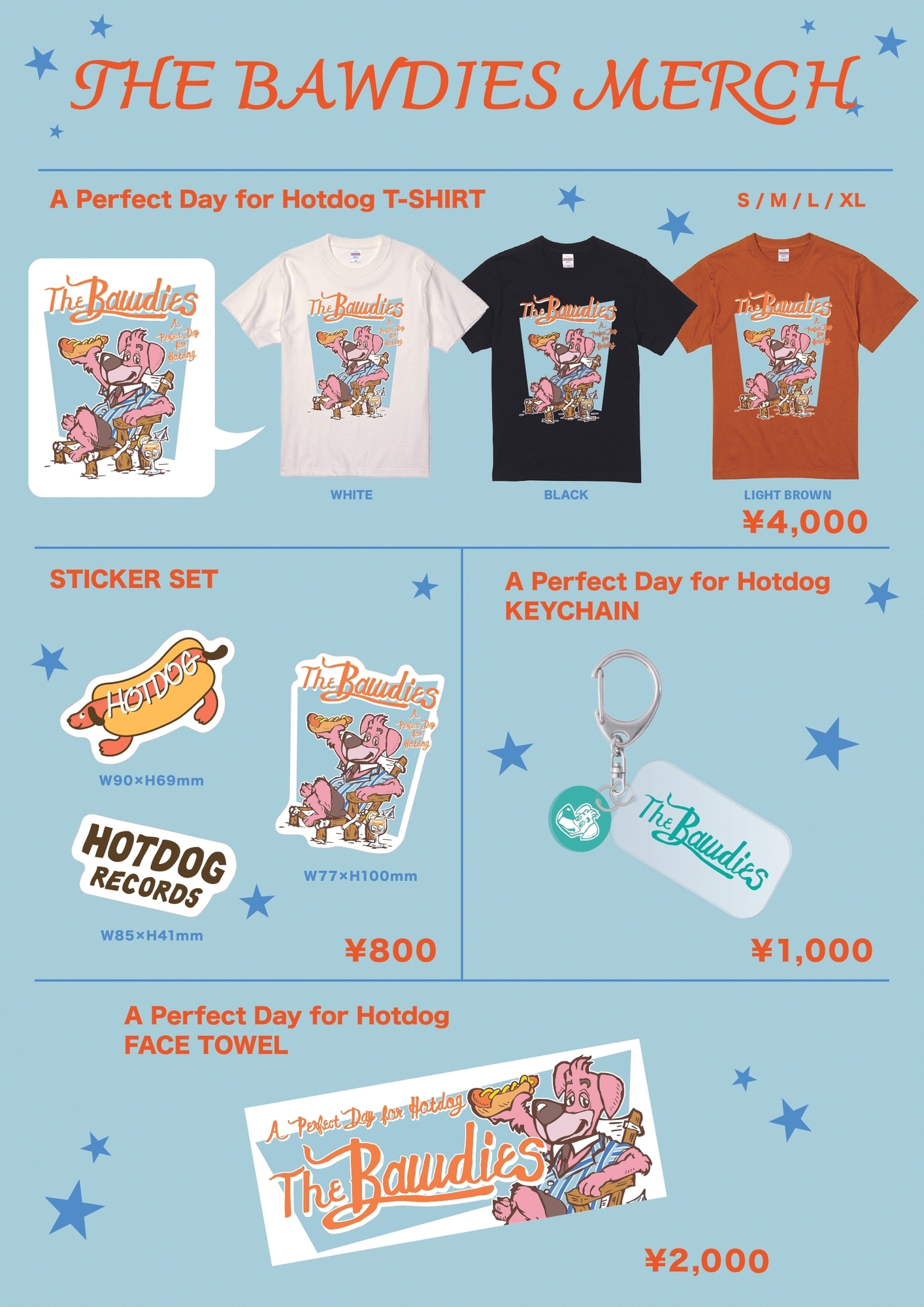 THE BAWDIES NEW SUMMER OFFICIAL MERCHANDISE公開！